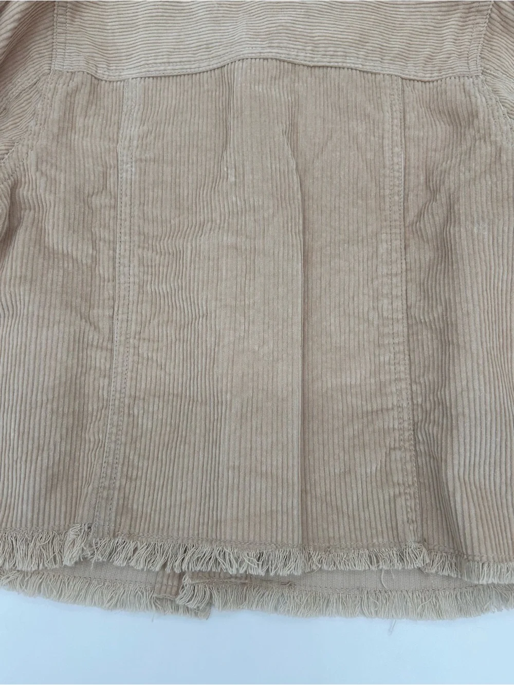 Steve Madden Girls Beige Studded Corduroy Trucker Jacket Size Small